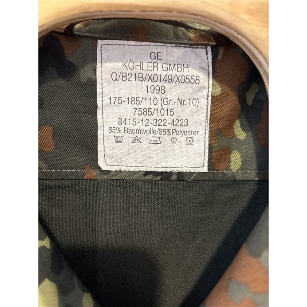 VINTAGE German Camo Military Jacket KOHLER 1998 NWOT Men's‎ MEDIUM - Picture 2 of 6